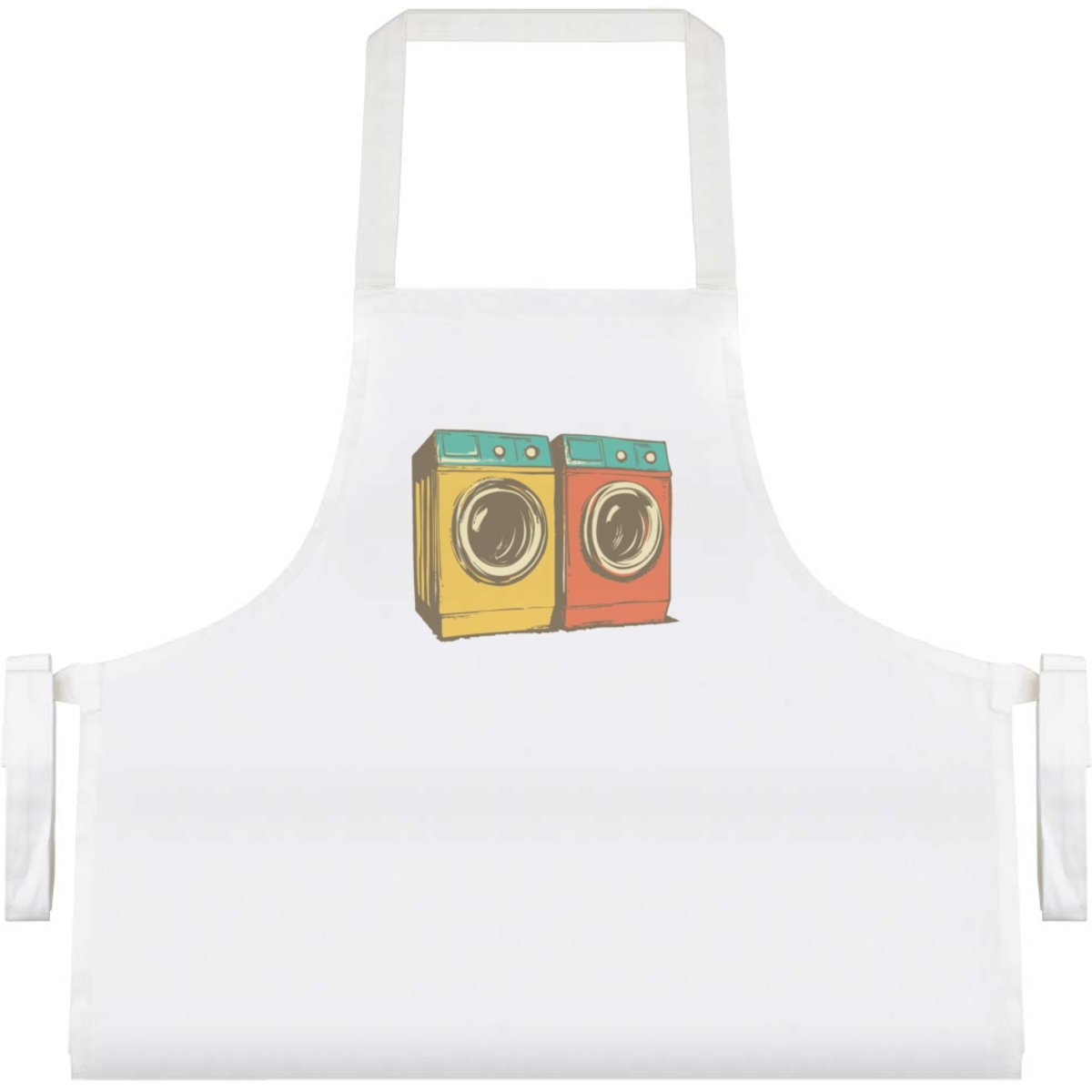 'Two Washing Machines' Unisex Cooking Apron (AP00078598)