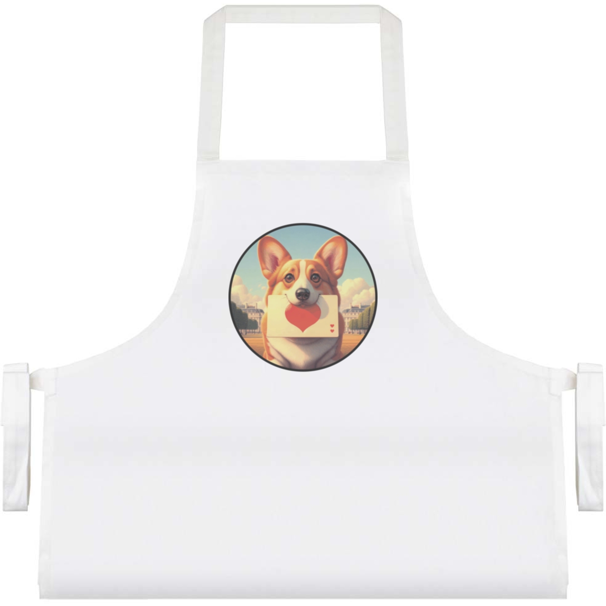 'Welsh Corgi Love Note' Unisex Cooking Apron (AP00078838)