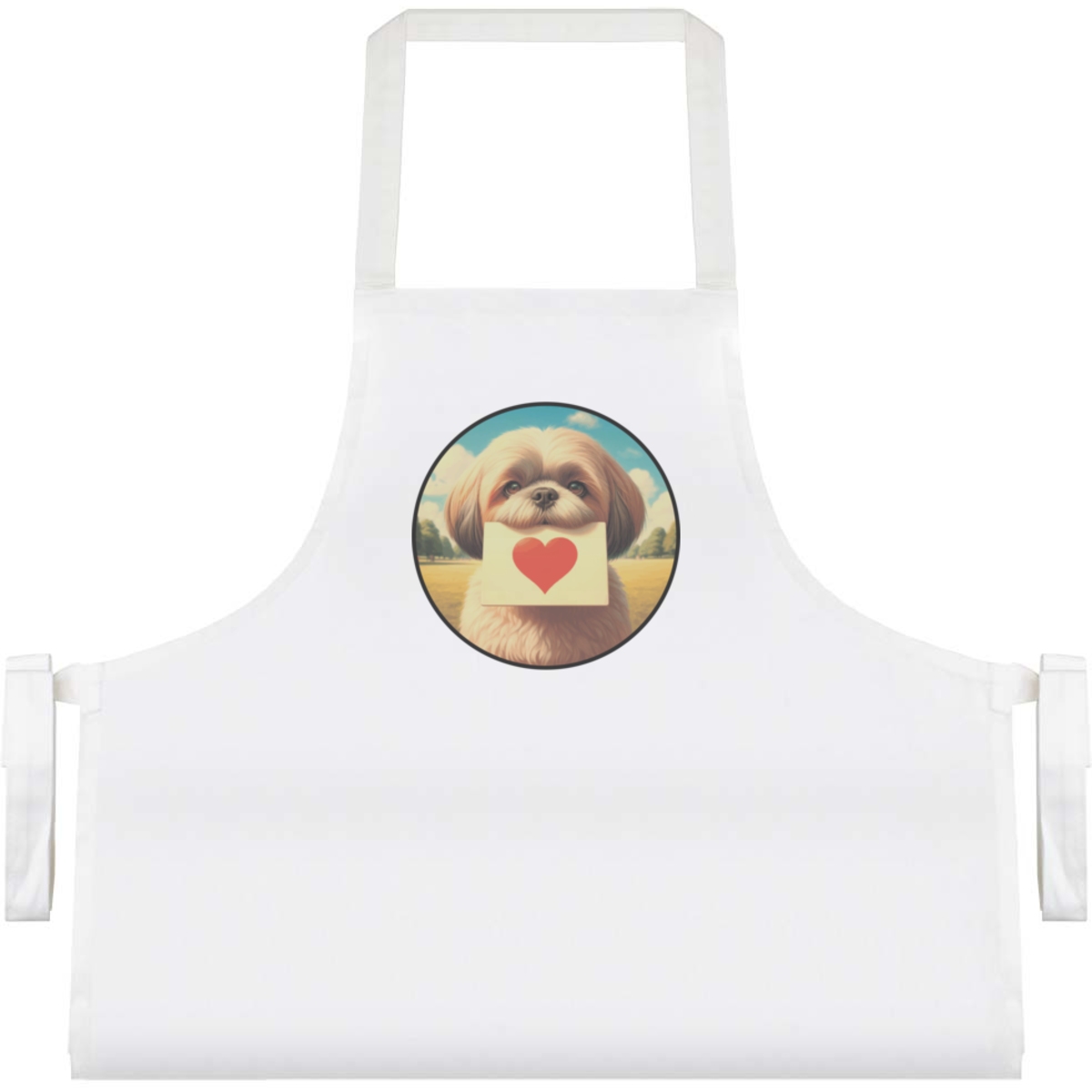 'Shih Tzu Love Note' Unisex Cooking Apron (AP00078848)