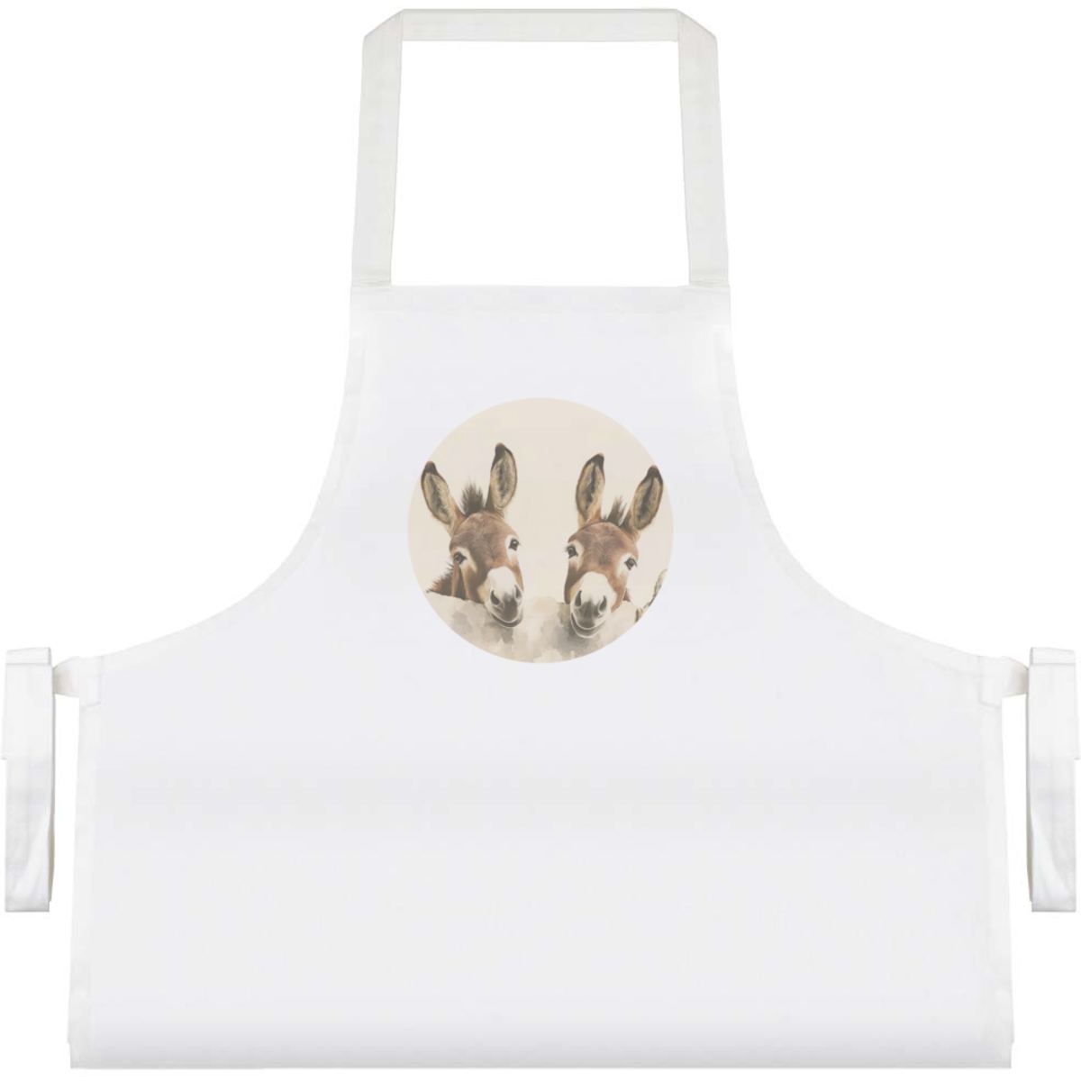 'Two Donkeys Portrait' Unisex Cooking Apron (AP00079257)