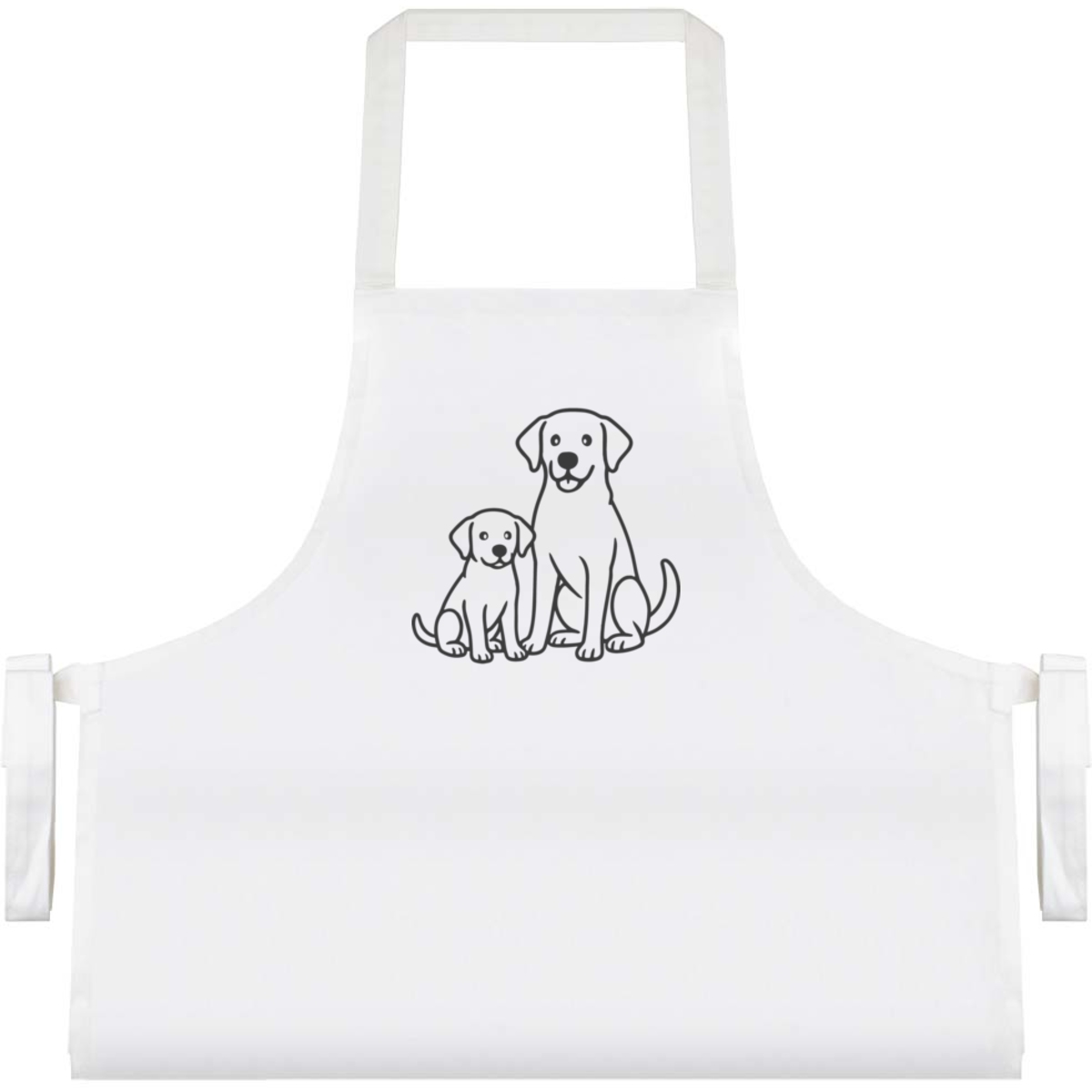 'Labrador Adult and Puppy' Unisex Cooking Apron (AP00081442)