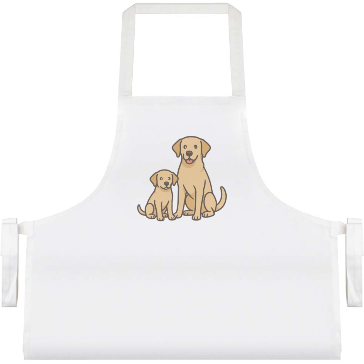 'Labrador Adult and Puppy' Unisex Cooking Apron (AP00081444)