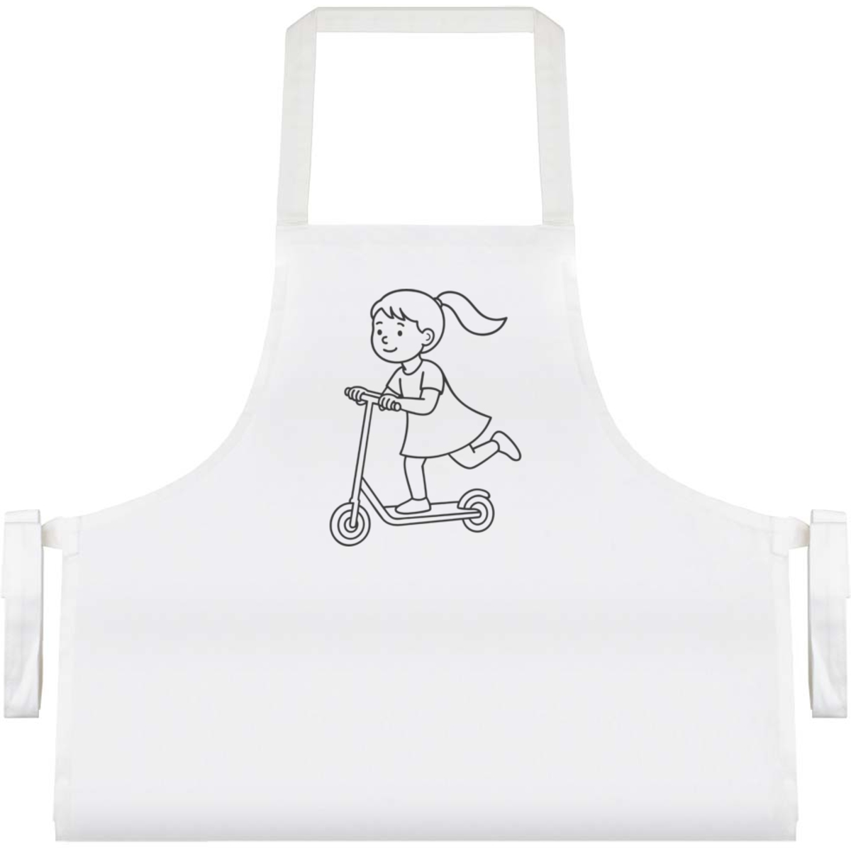 'Girl on scooter' Unisex Cooking Apron (AP00082667)