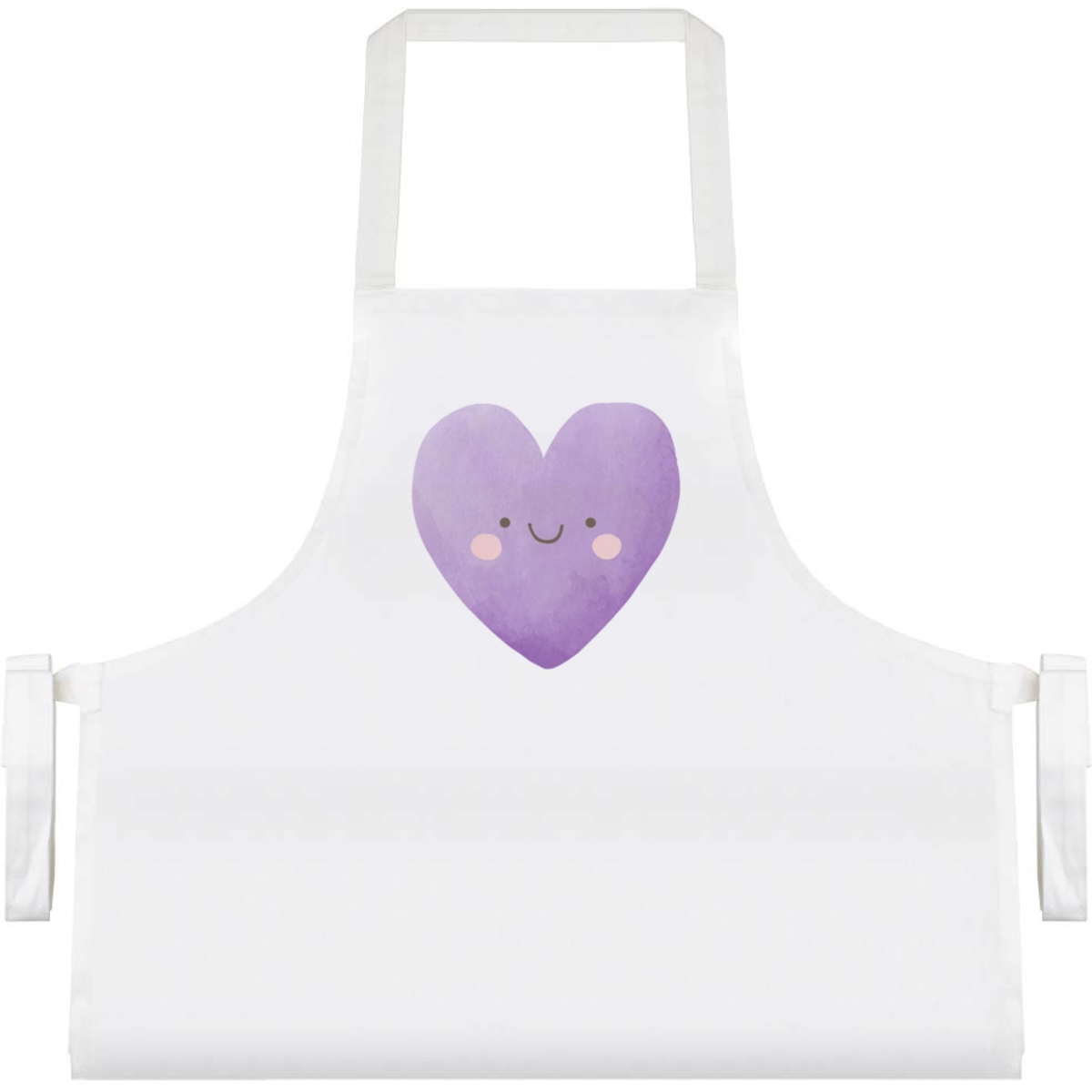 'Smiling Purple Heart' Unisex Cooking Apron (AP00082749)