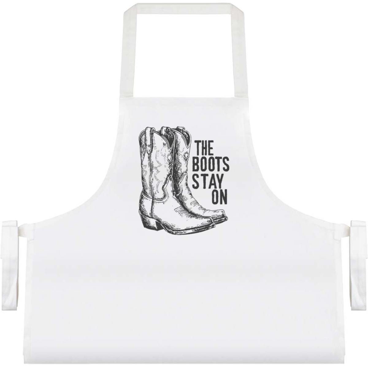 'The Boots Stay On with Cowboy Boots' Unisex Cooking Apron (AP00084235)