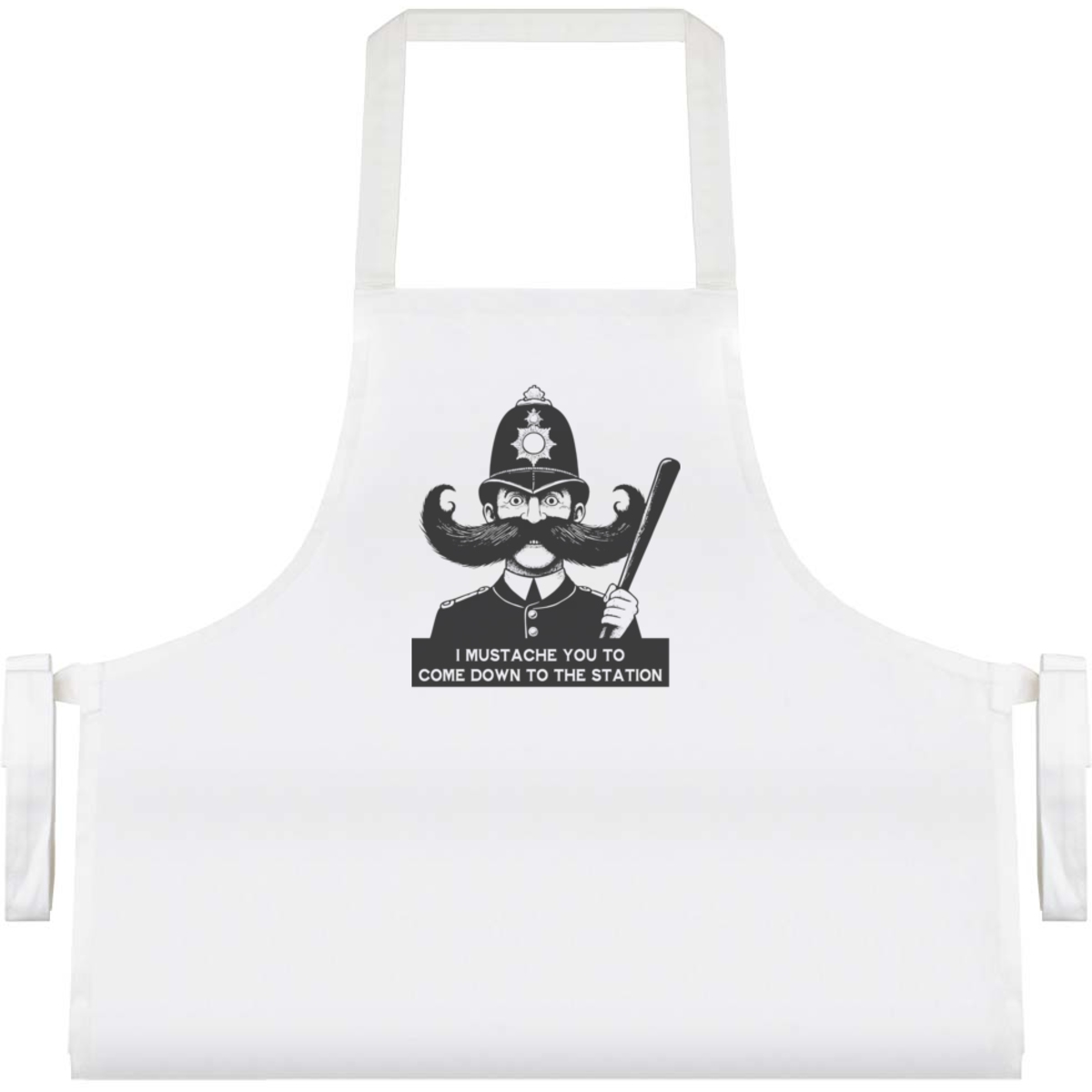 'Funny Policeman Mustache' Unisex Cooking Apron (AP00084601)