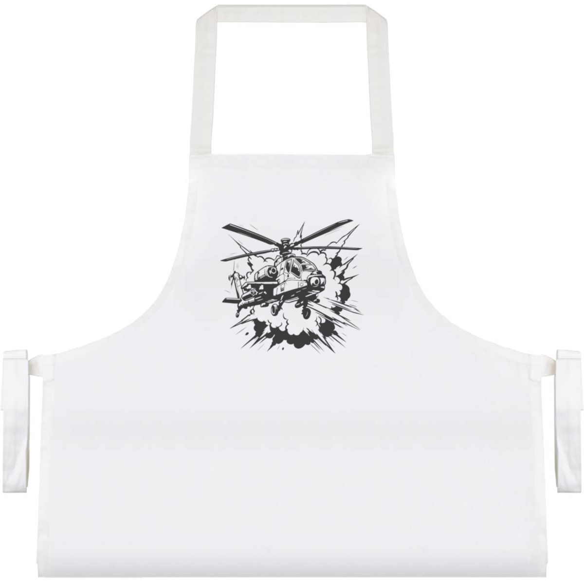 'Flight Combat Action' Unisex Cooking Apron - White - Unisex Kitchen Bib for Baking, Barbecues, Crafts and Gifts (AP00085093)