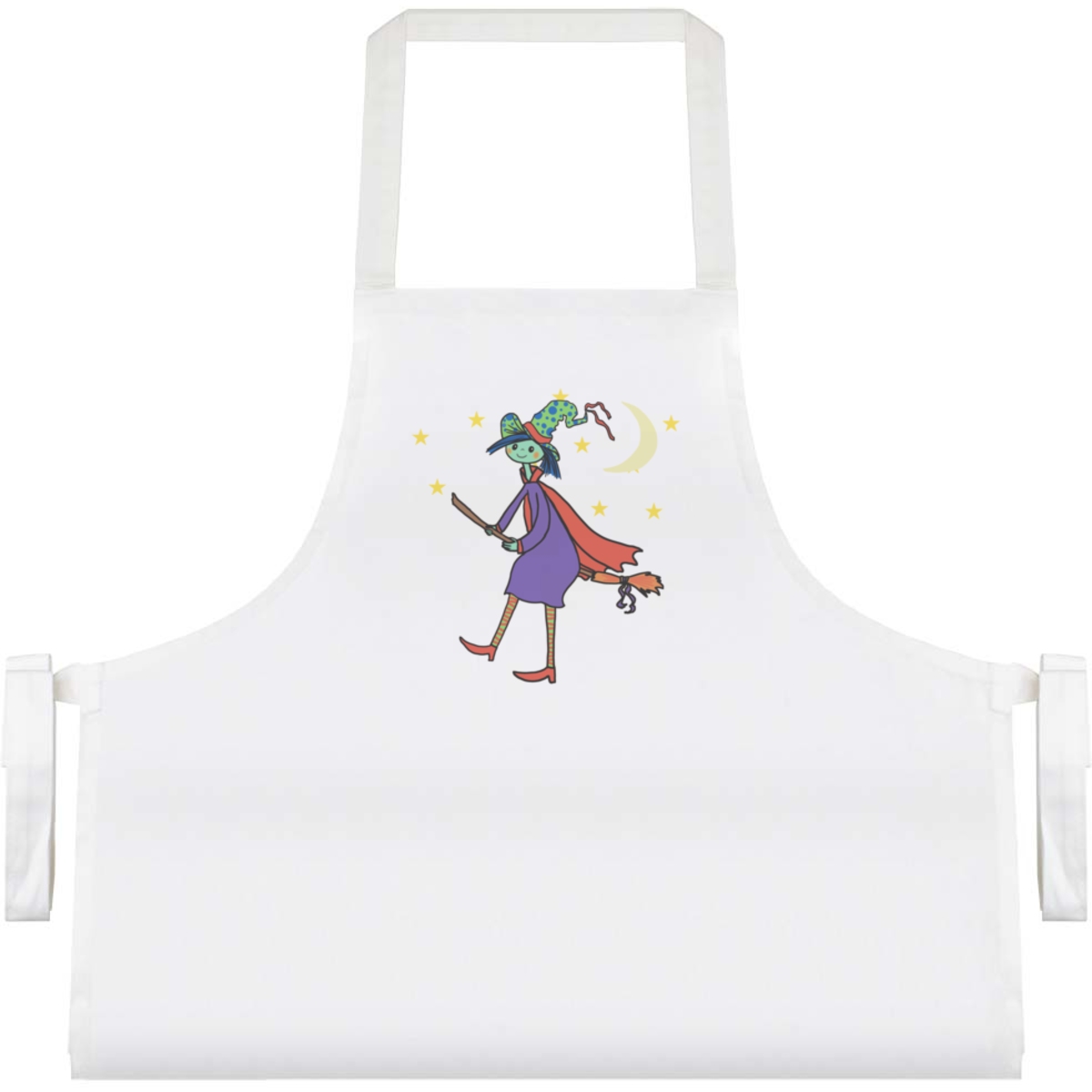 'Witch Flying In Night Sky' Unisex Cooking Apron (AP00086126)