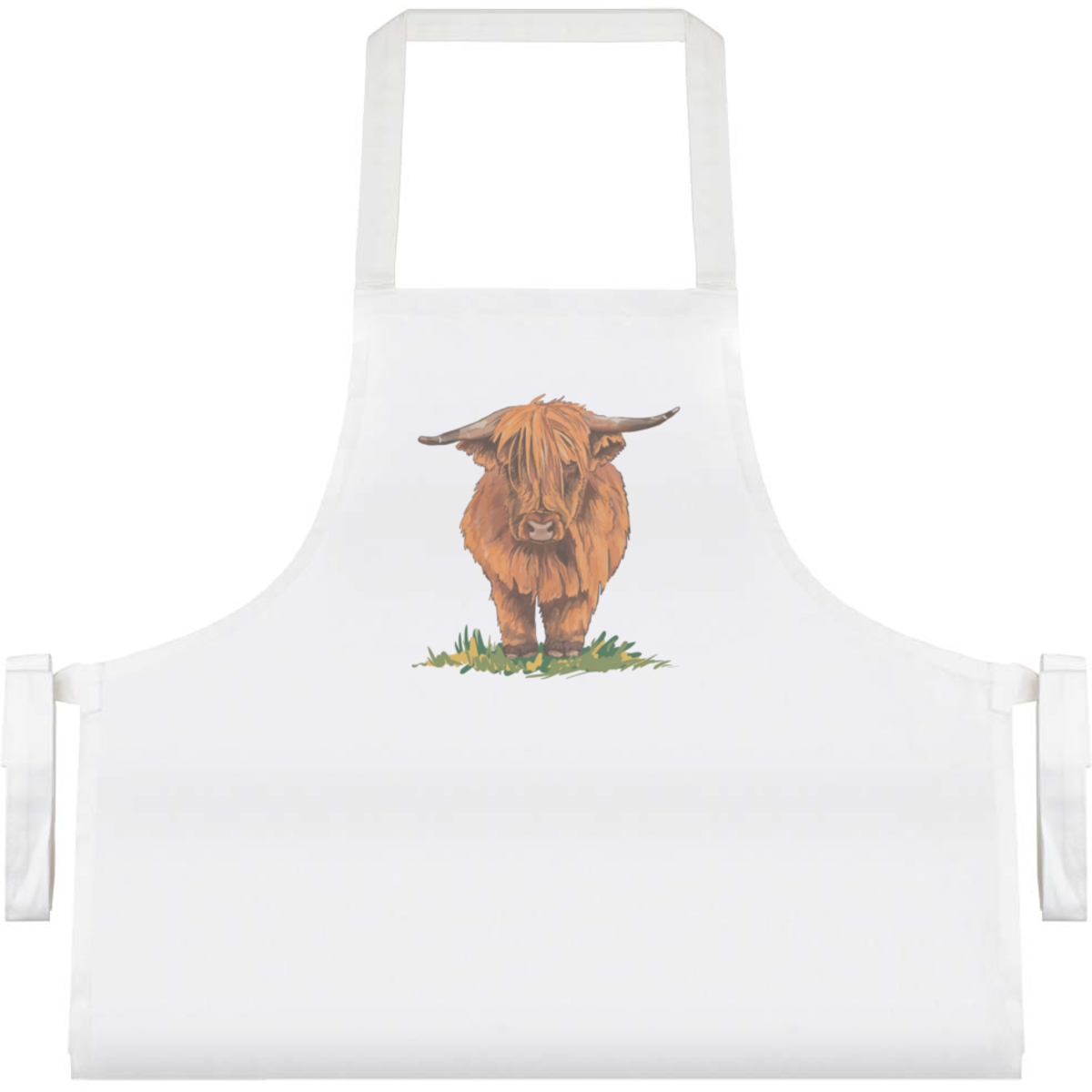 'Highland Cow' Unisex Cooking Apron (AP00086610)