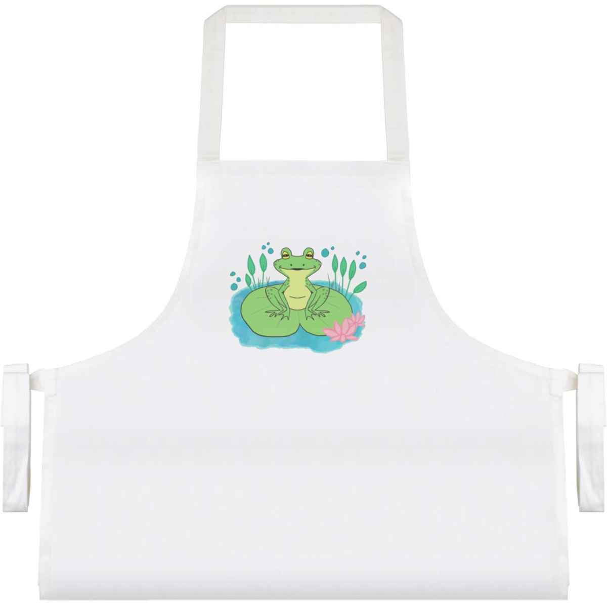 'Frog On A Lily Pad' Unisex Cooking Apron (AP00086815)