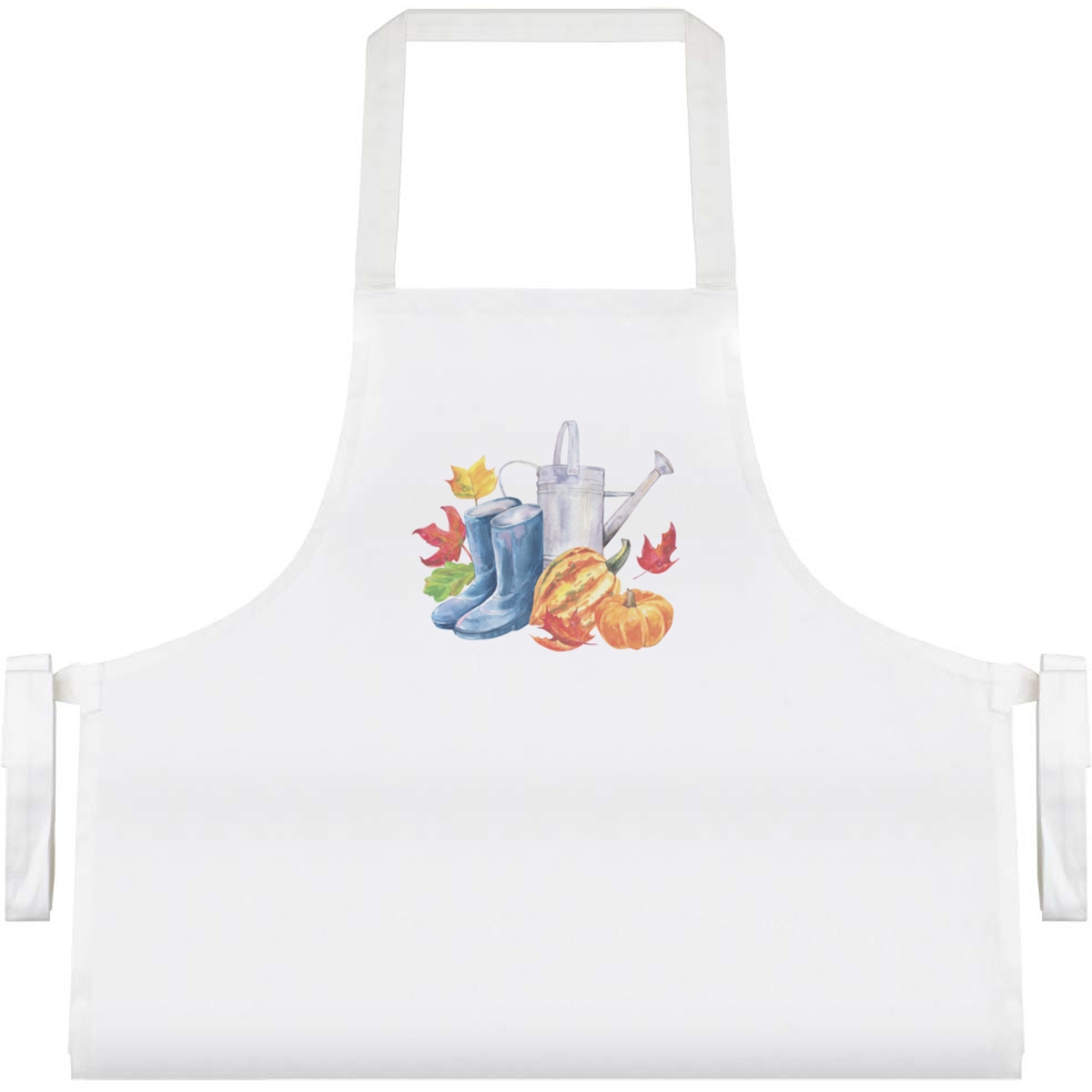 'Blue Rubber Boots, Watering Can And Pumpkins ' Unisex Cooking Apron (AP00087515)