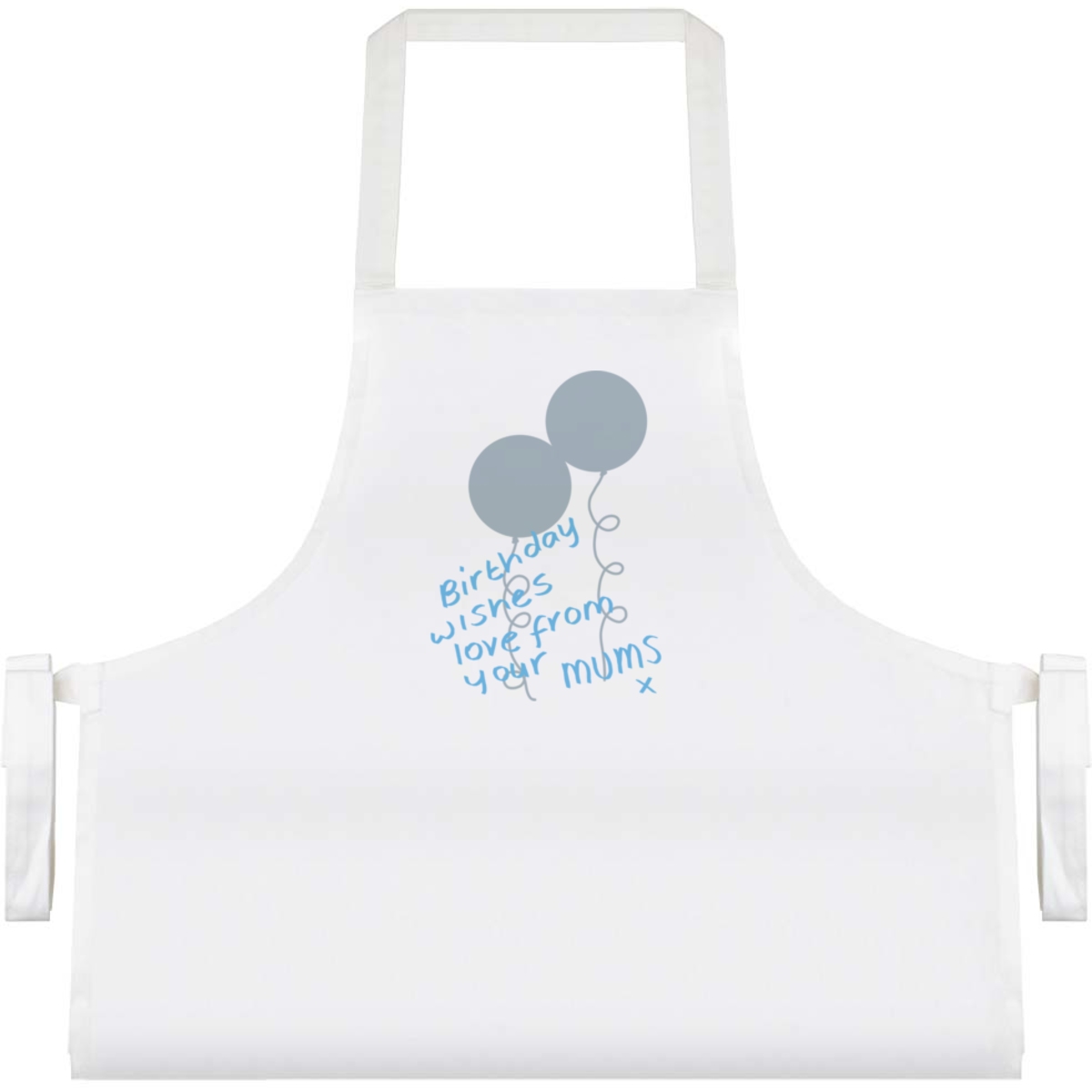 'Birthday Love From Mums' Unisex Cooking Apron - White - Unisex Kitchen Bib for Baking, Barbecues, Crafts and Gifts (AP00090699)