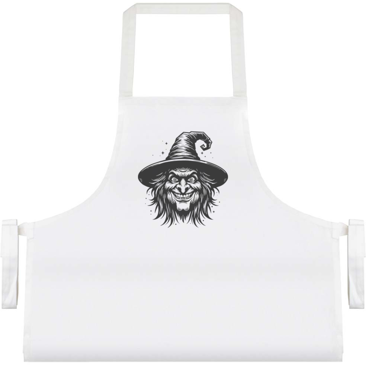 'Ugly Witch' Unisex Cooking Apron - White - Unisex Kitchen Bib for Baking, Barbecues, Crafts and Gifts (AP00090867)