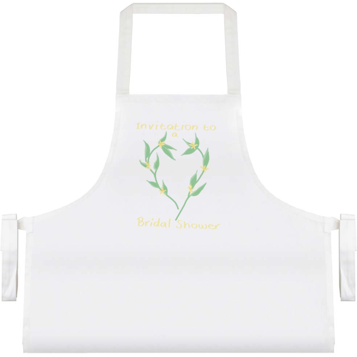 'Bridal Shower Invitation' Unisex Cooking Apron - White - Unisex Kitchen Bib for Baking, Barbecues, Crafts and Gifts (AP00093484)