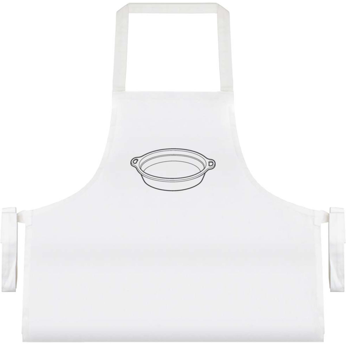 'Pie Dish' Unisex Cooking Apron - White - Unisex Kitchen Bib for Baking, Barbecues, Crafts and Gifts (AP00093638)