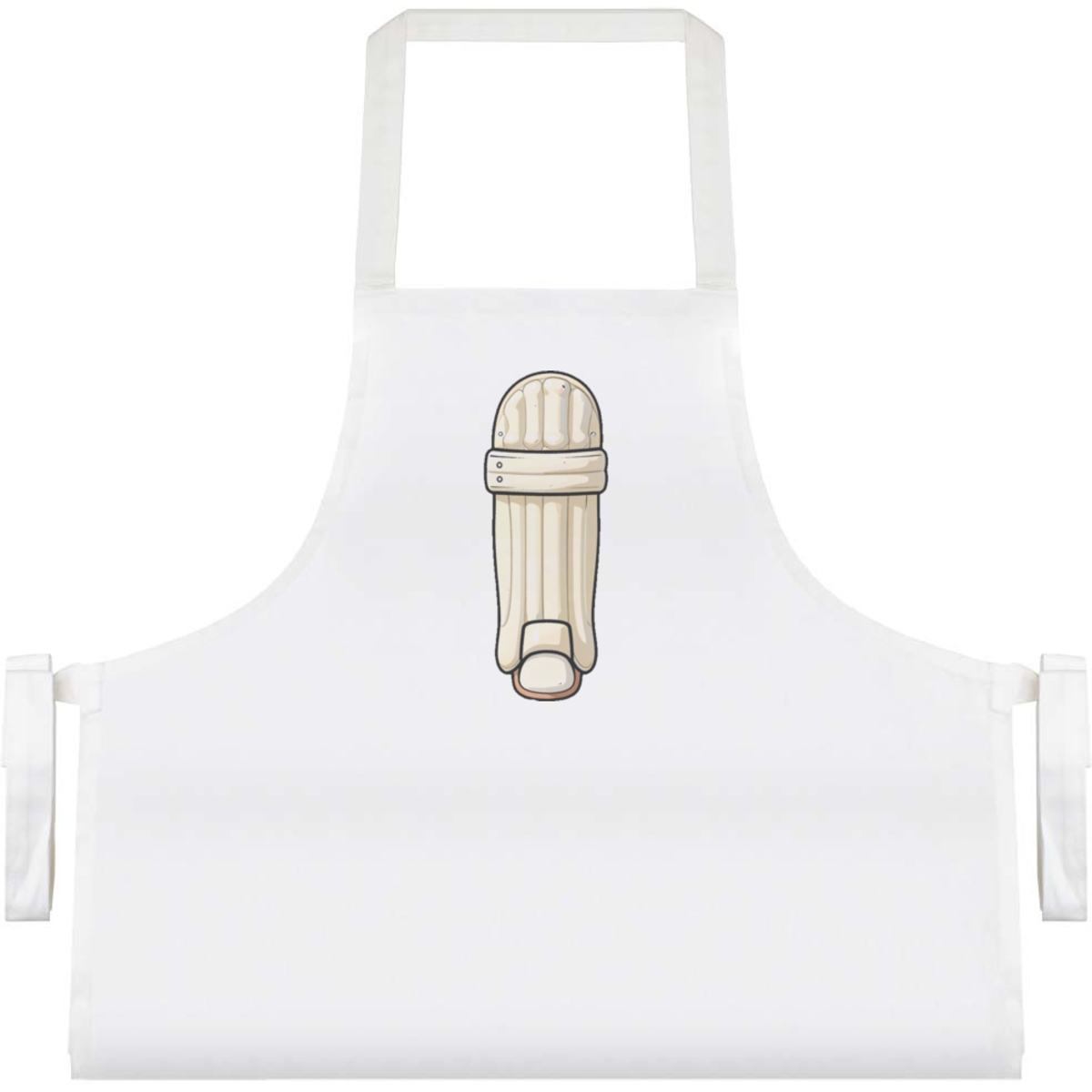 'Cricket Pads' Unisex Cooking Apron - White - Unisex Kitchen Bib for Baking, Barbecues, Crafts and Gifts (AP00095265)