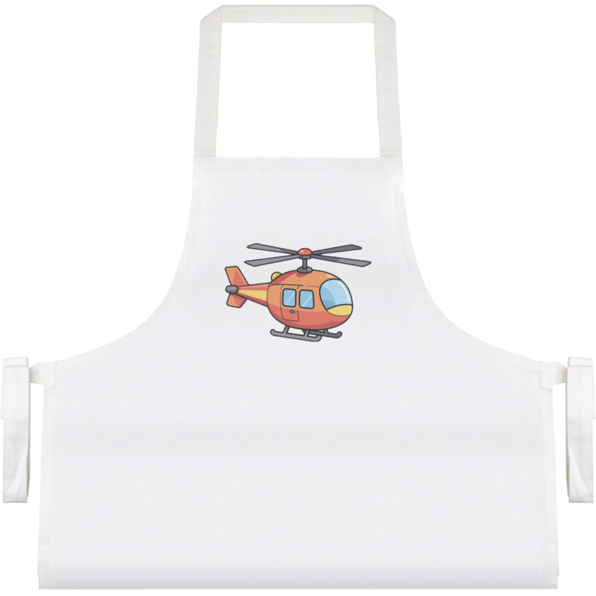 'Toy Helicopter' Unisex Cooking Apron - White - Unisex Kitchen Bib for Baking, Barbecues, Crafts and Gifts (AP00095279)