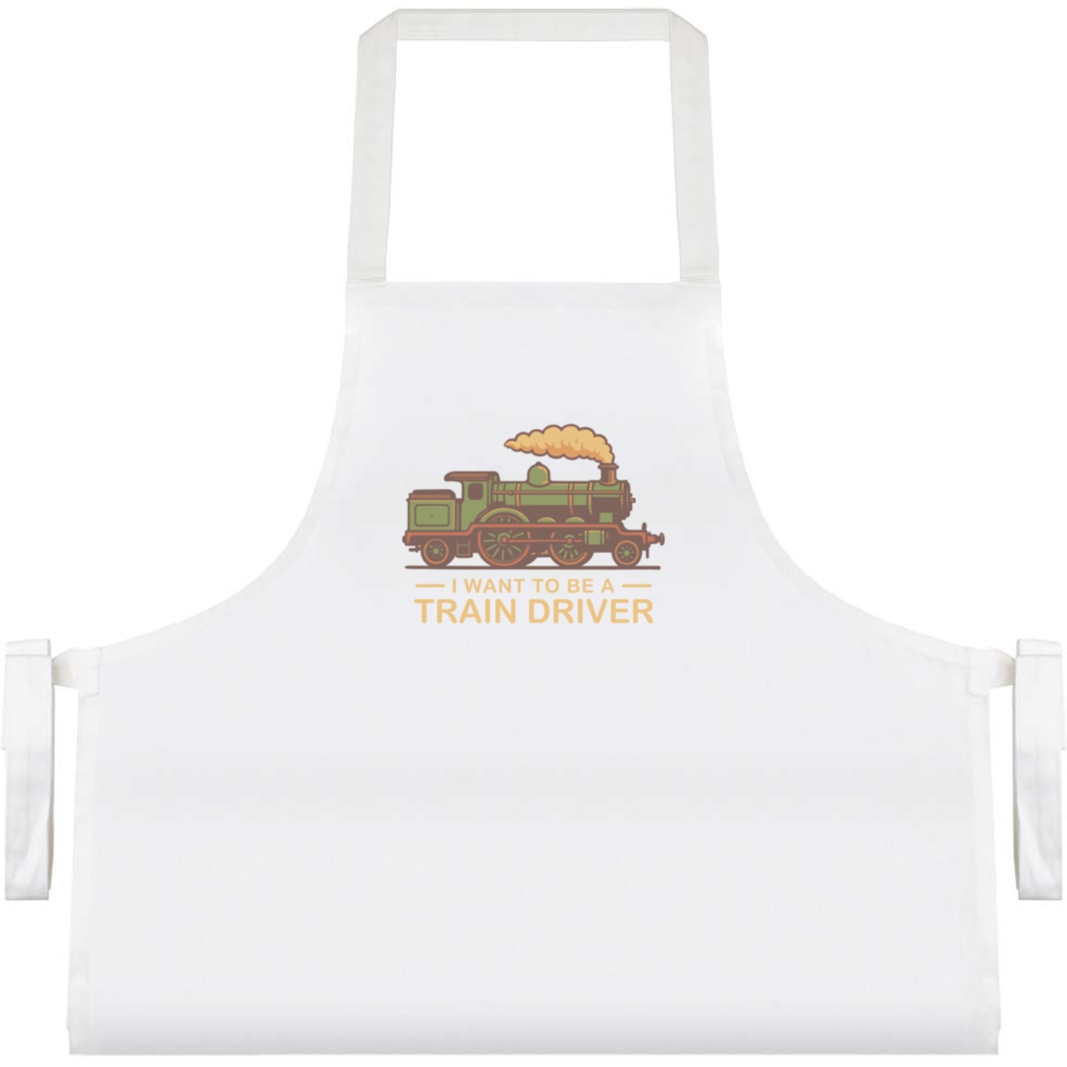 'Aspiring Train Driver' Unisex Cooking Apron - White - Unisex Kitchen Bib for Baking, Barbecues, Crafts and Gifts (AP00096952)