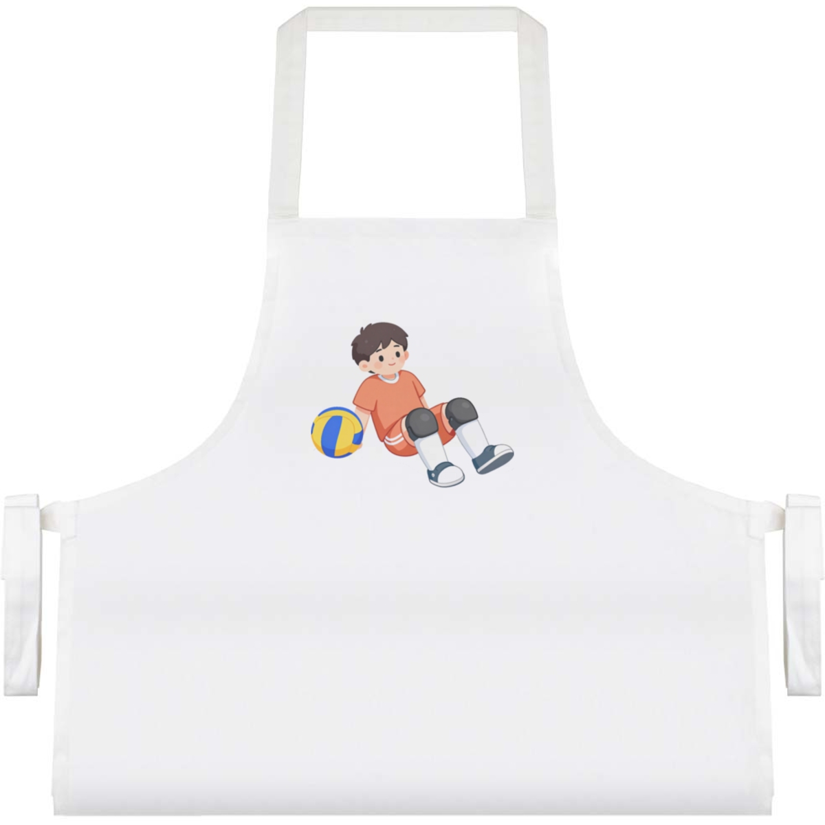 'Netball Player & Ball' Unisex Cooking Apron - White - Unisex Kitchen Bib for Baking, Barbecues, Crafts and Gifts (AP00097226)