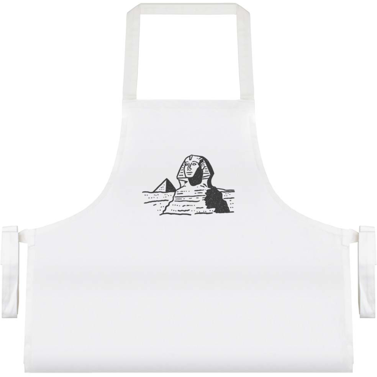 'Simple Egypt Landscape' Unisex Cooking Apron - White - Unisex Kitchen Bib for Baking, Barbecues, Crafts and Gifts (AP00097282)