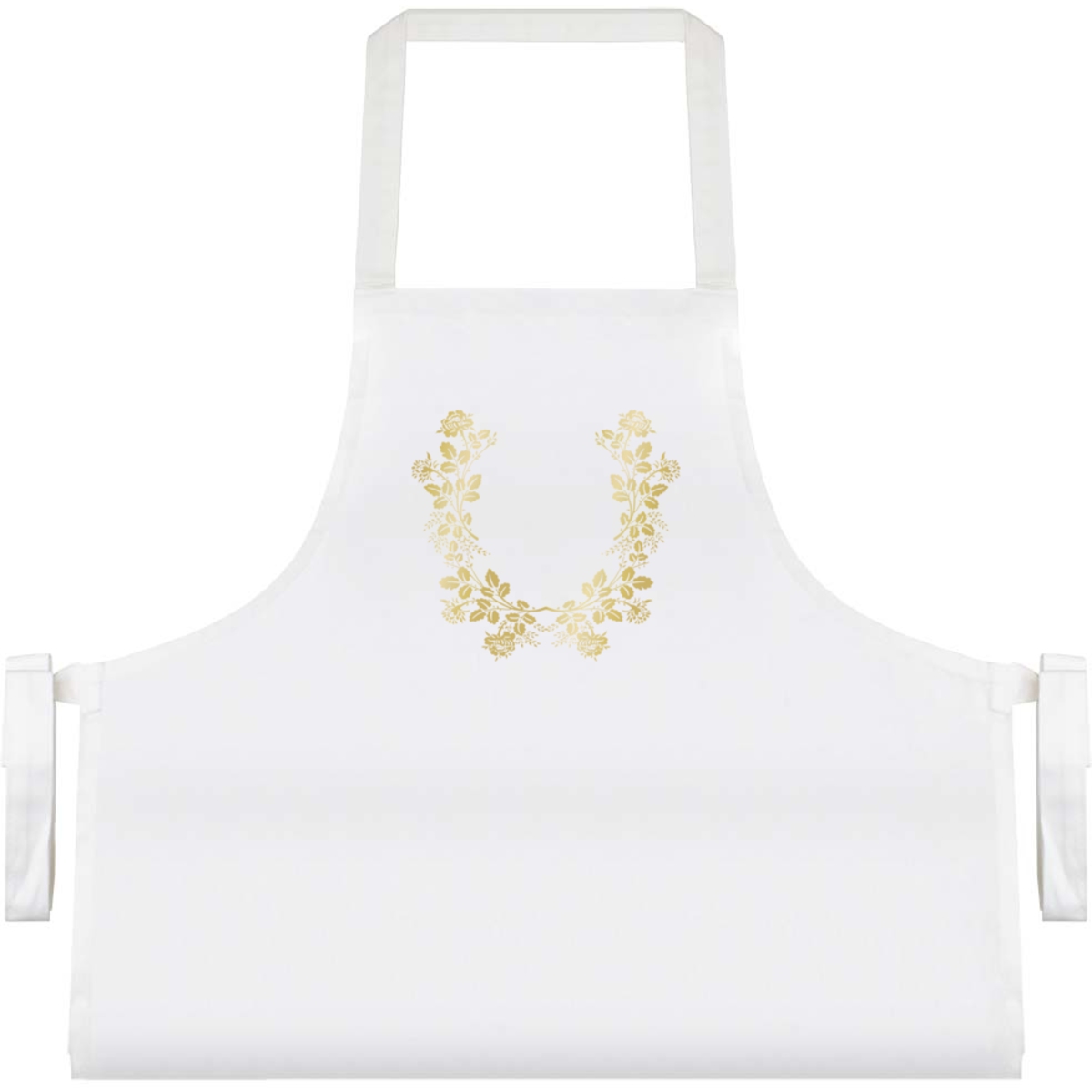 'Floral Garland' Unisex Cooking Apron - White - Unisex Kitchen Bib for Baking, Barbecues, Crafts and Gifts (AP00098072)