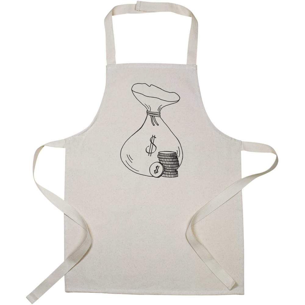'Dollar Money Bag & Coins' Kid’s Cooking Apron (AP00036766)