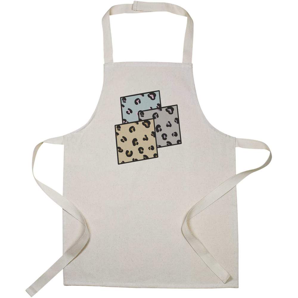 'Leopard Print Squares' Kid’s Cooking Apron (AP00039053)