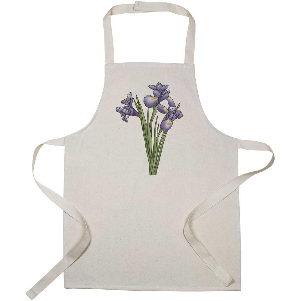 'Blue Iris Flowers' Kid’s Cooking Apron (AP00044645)