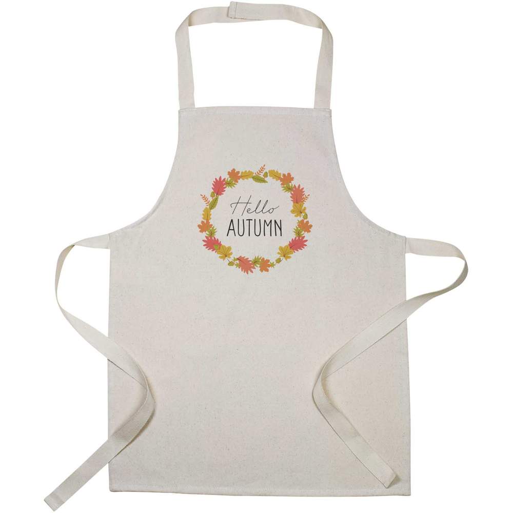 'Hello Autumn Leaf Wreath' Kid’s Cooking Apron (AP00046243)