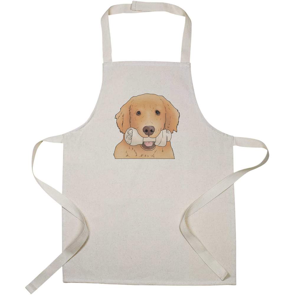 'Golden Retriever With Bone' Kid’s Cooking Apron (AP00053908)
