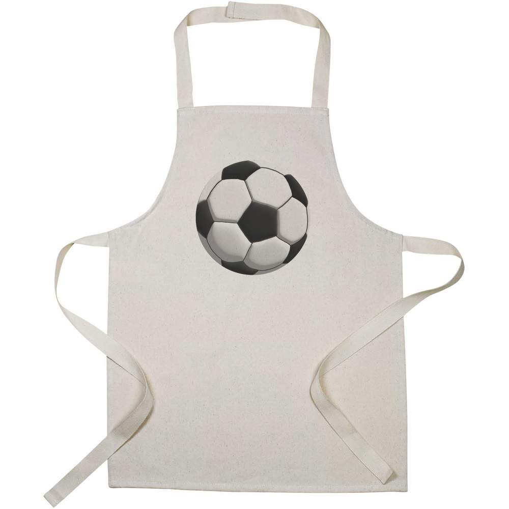 'Football' Kids Canvas Cooking Apron - Children's Kitchen Bib for Baking, Crafts and Messy Play (AP00057365)