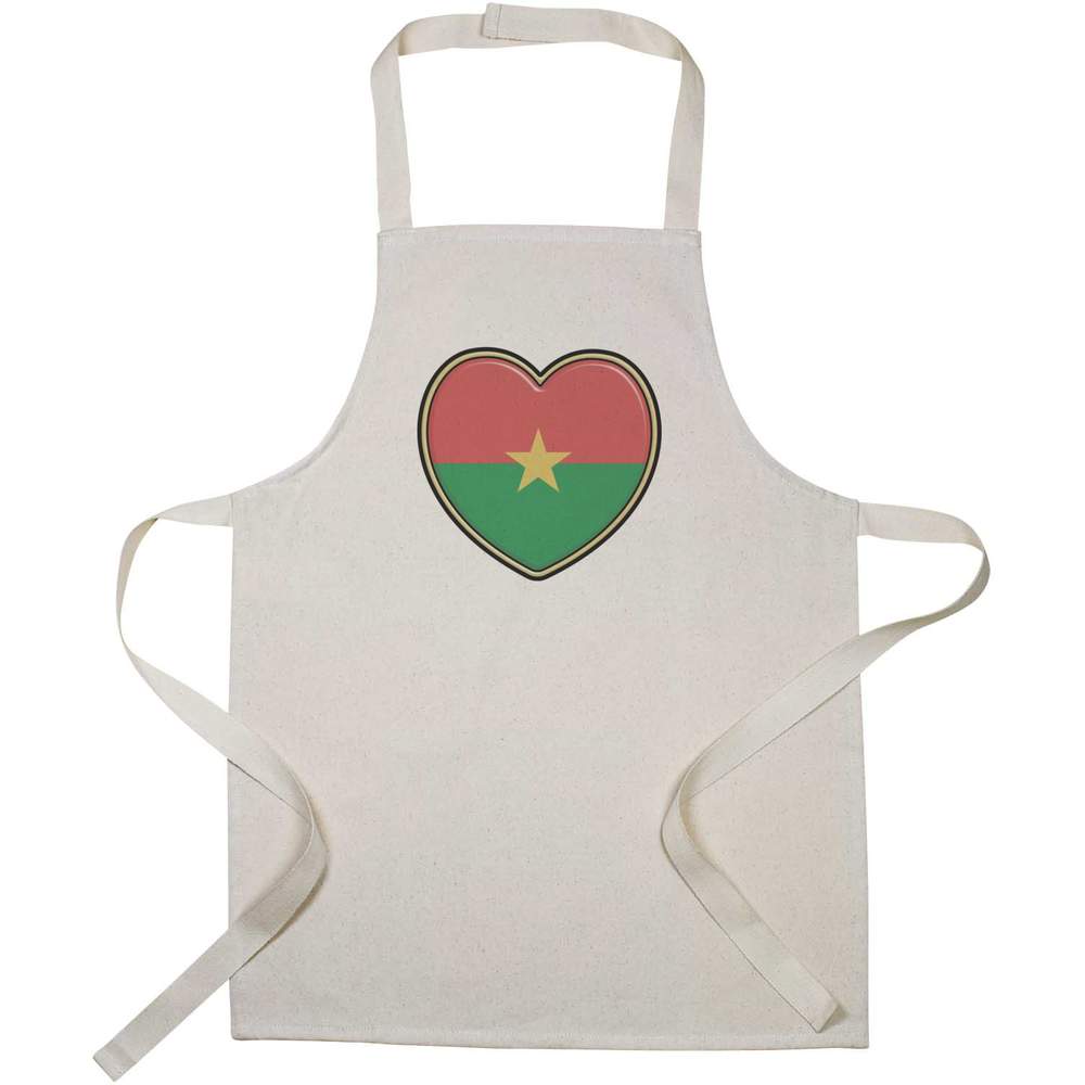 'Burkina Faso Flag Heart' Kid’s Cooking Apron (AP00058045)