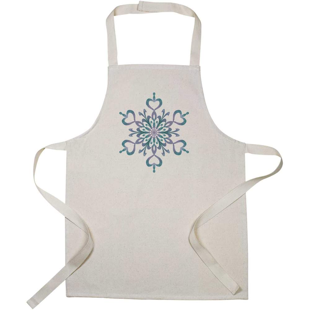'Blue and Mauve Snowflake' Kid’s Cooking Apron (AP00059878)