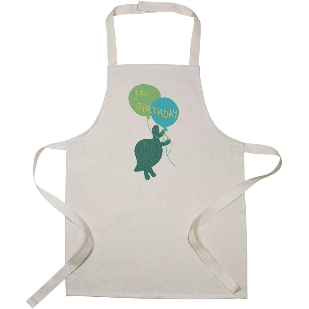 'First Birthday Turtle With Balloons ' Kid’s Cooking Apron (AP00063264)