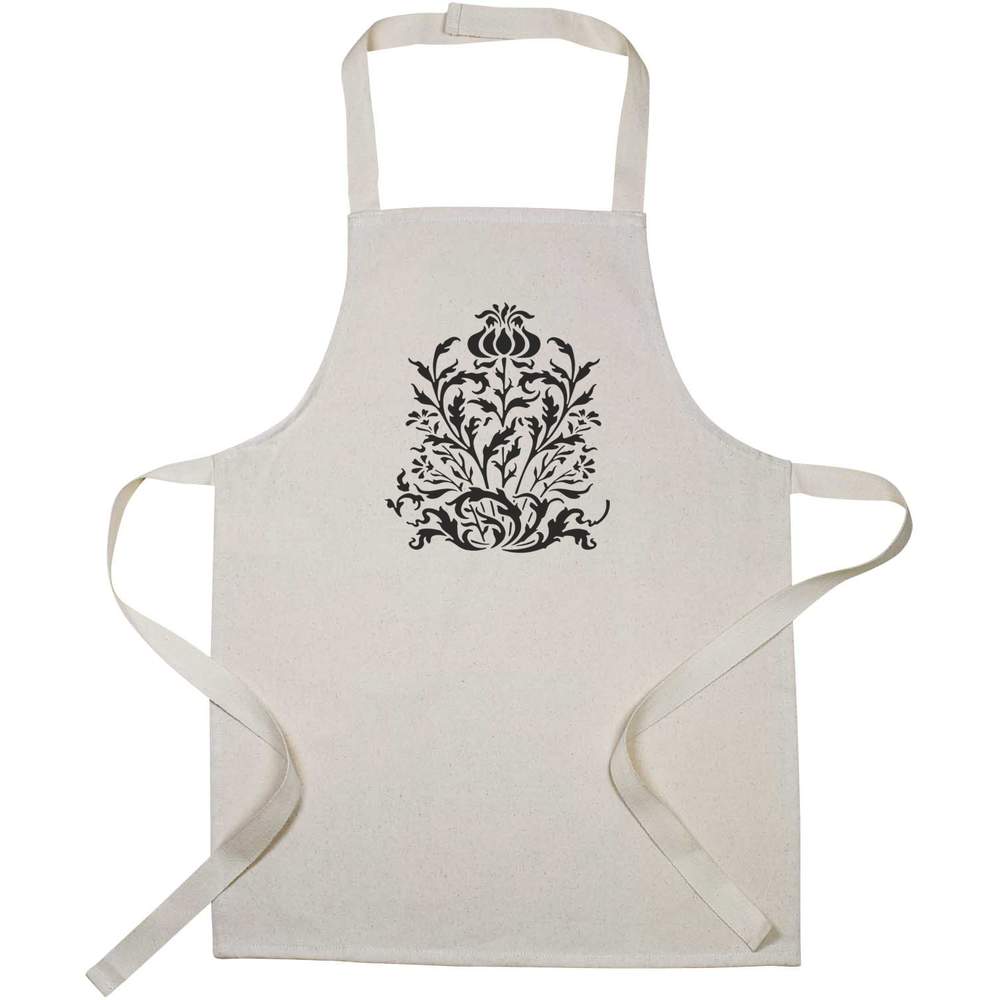 'Art Nouveau Poppy' Kids Canvas Cooking Apron - Children's Kitchen Bib for Baking, Crafts and Messy Play (AP00070777)