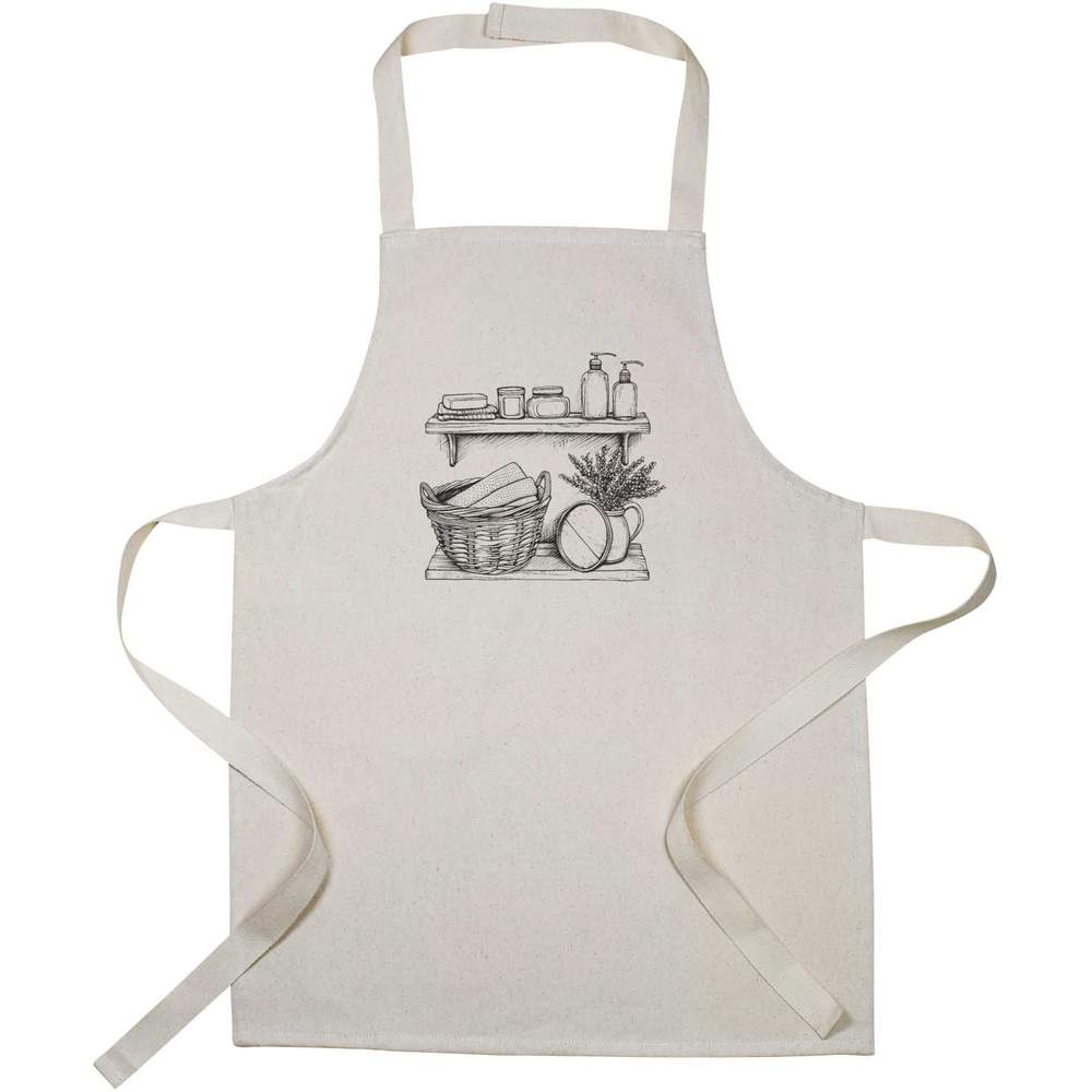 'Cozy Laundry Basket and Soap on a Shelf' Kid’s Cooking Apron (AP00070991)