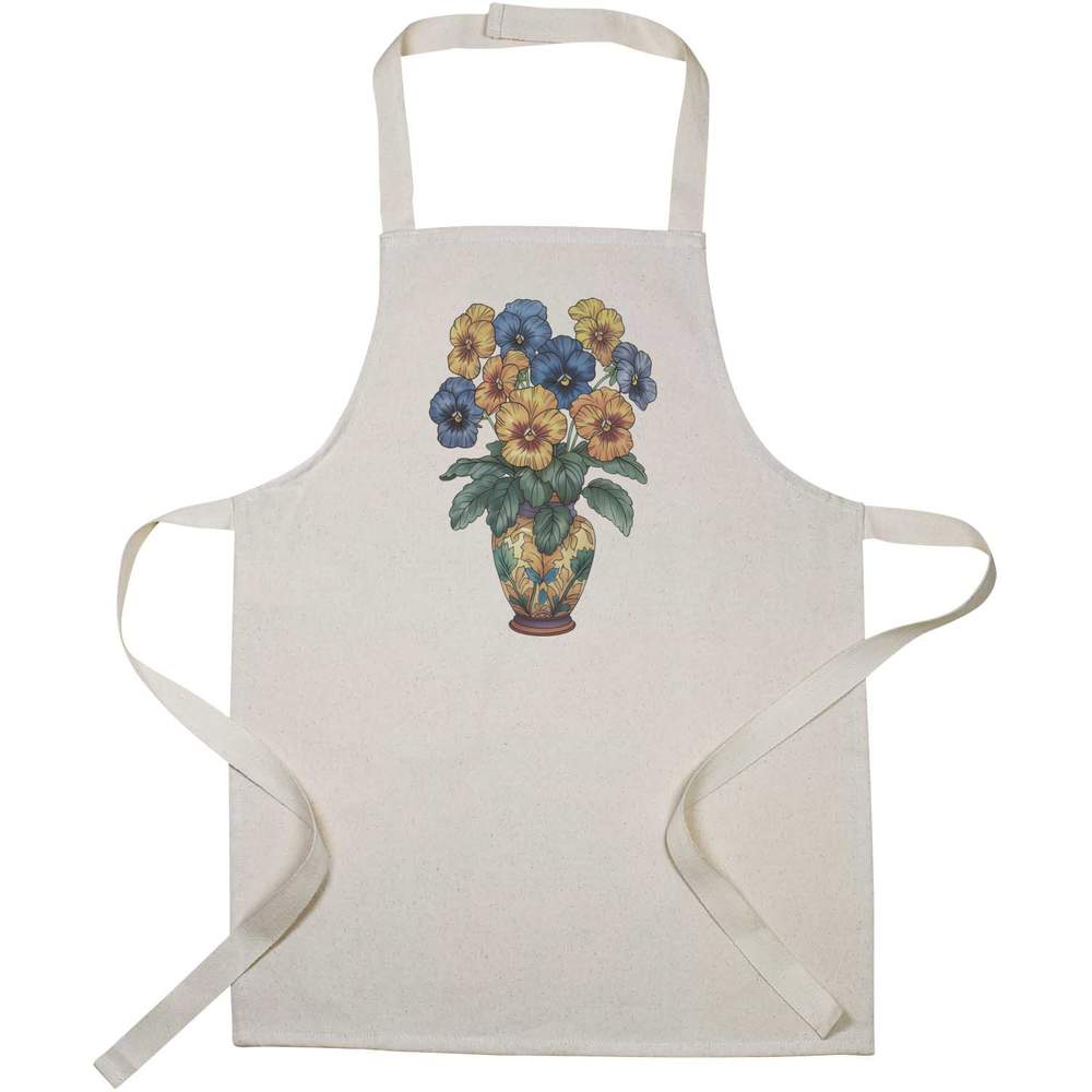 'Vase with Pansy flowers' Kid’s Cooking Apron (AP00071183)