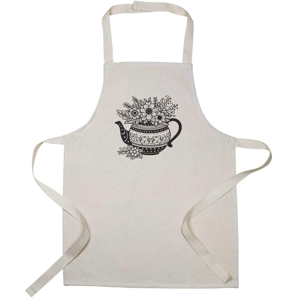 'Teapot Flower Planter' Kid’s Cooking Apron (AP00072812)