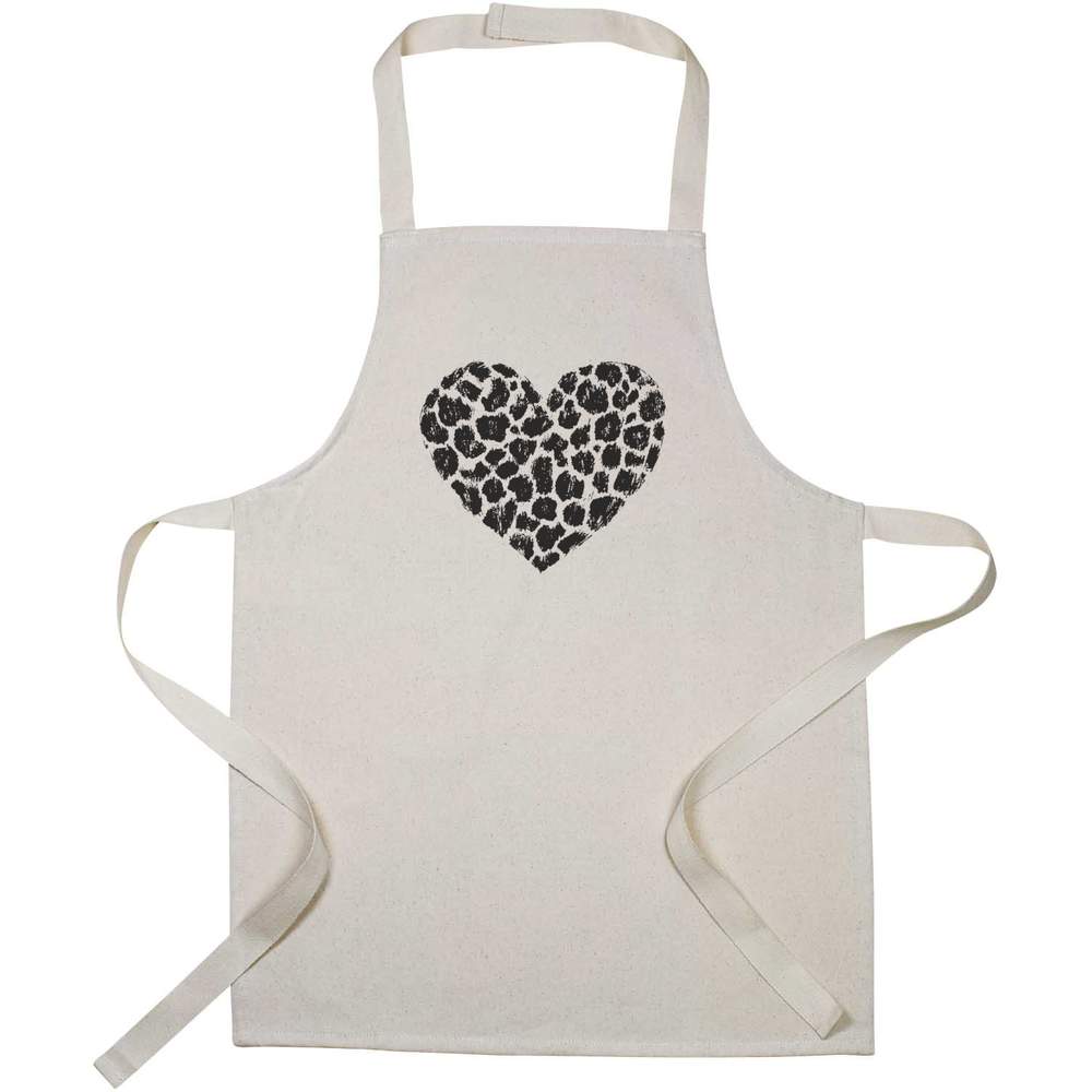 'Leopard Print Heart' Kid’s Cooking Apron (AP00073861)