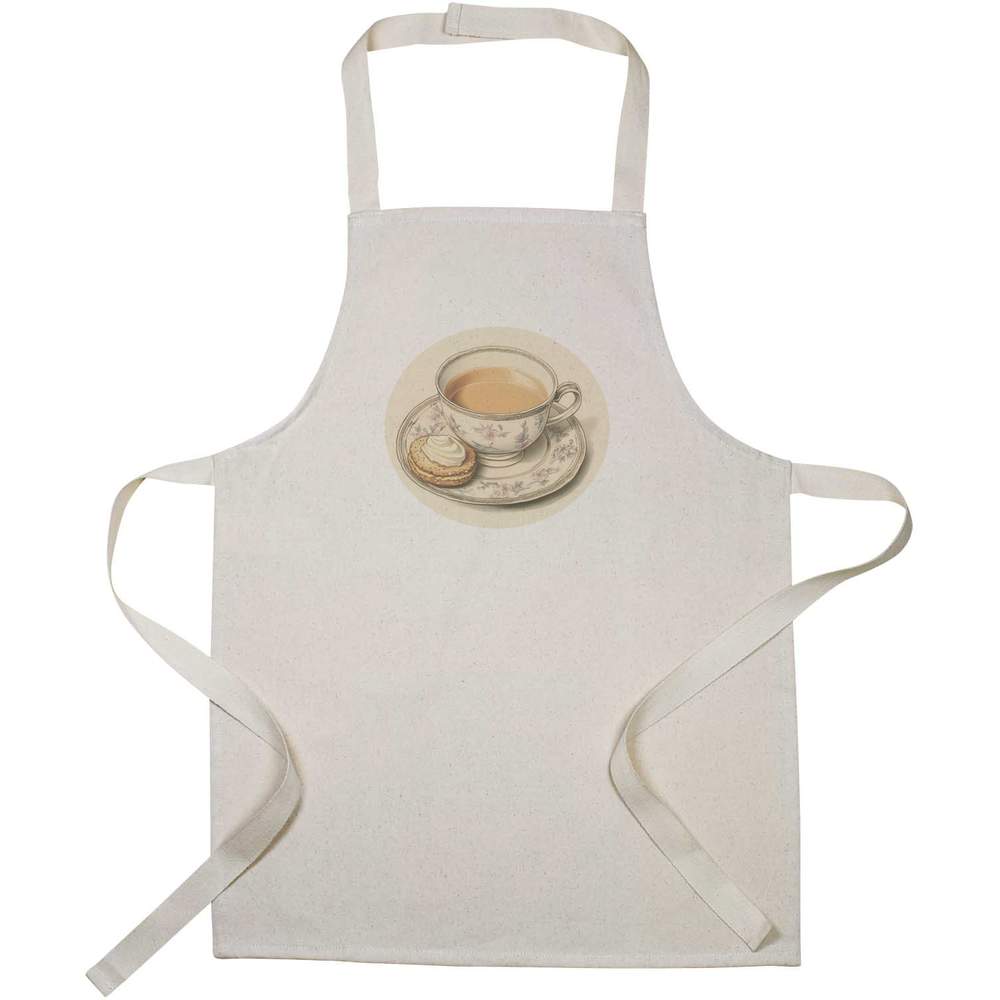'Cup of Tea with a Custard Cream Biscuit' Kid’s Cooking Apron (AP00075913)