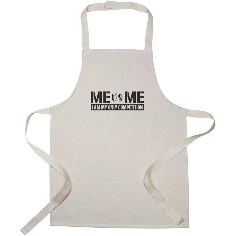 'I Am My Only Competition' Kids Canvas Cooking Apron - Children's Kitchen Bib for Baking, Crafts and Messy Play (AP00076473)