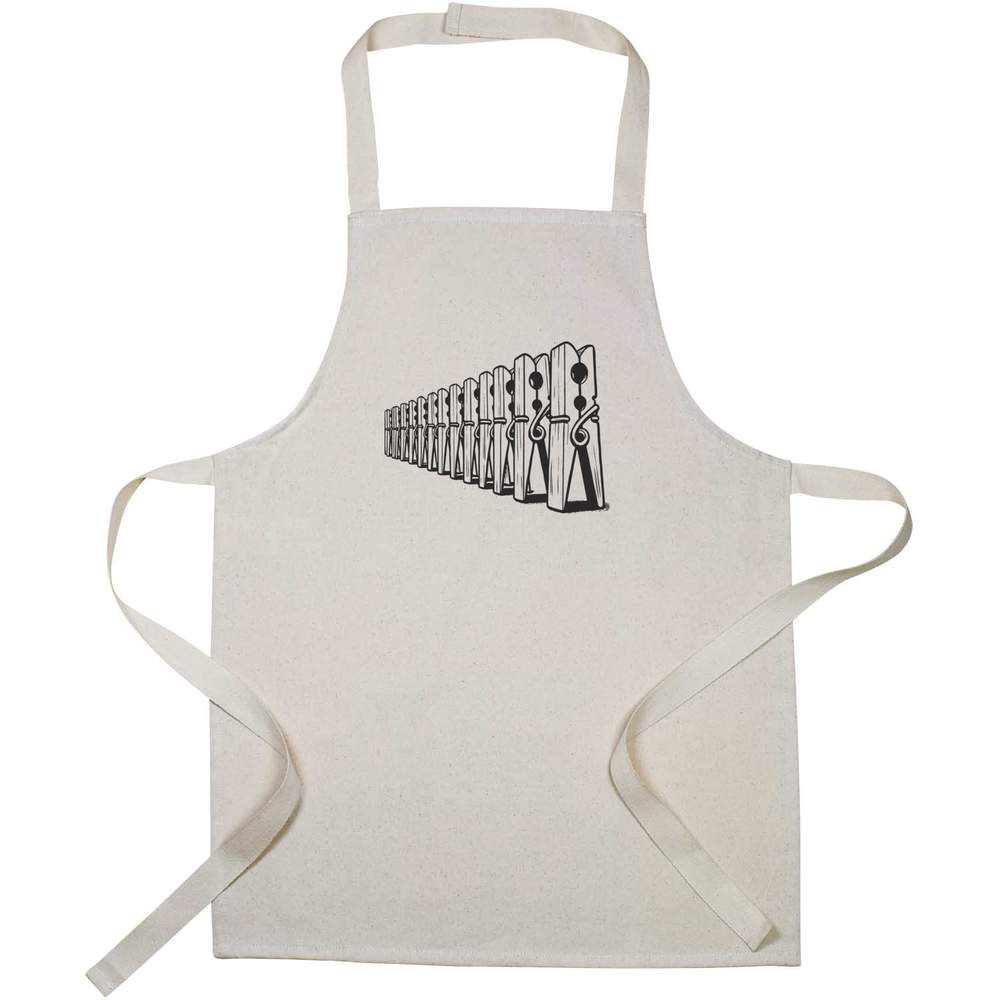'Wooden Clothes Pegs' Kid’s Cooking Apron (AP00077947)