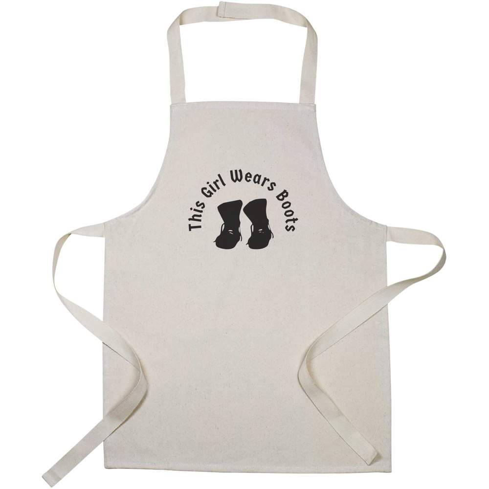 'Girl Biker Boots' Kid’s Cooking Apron (AP00078350)