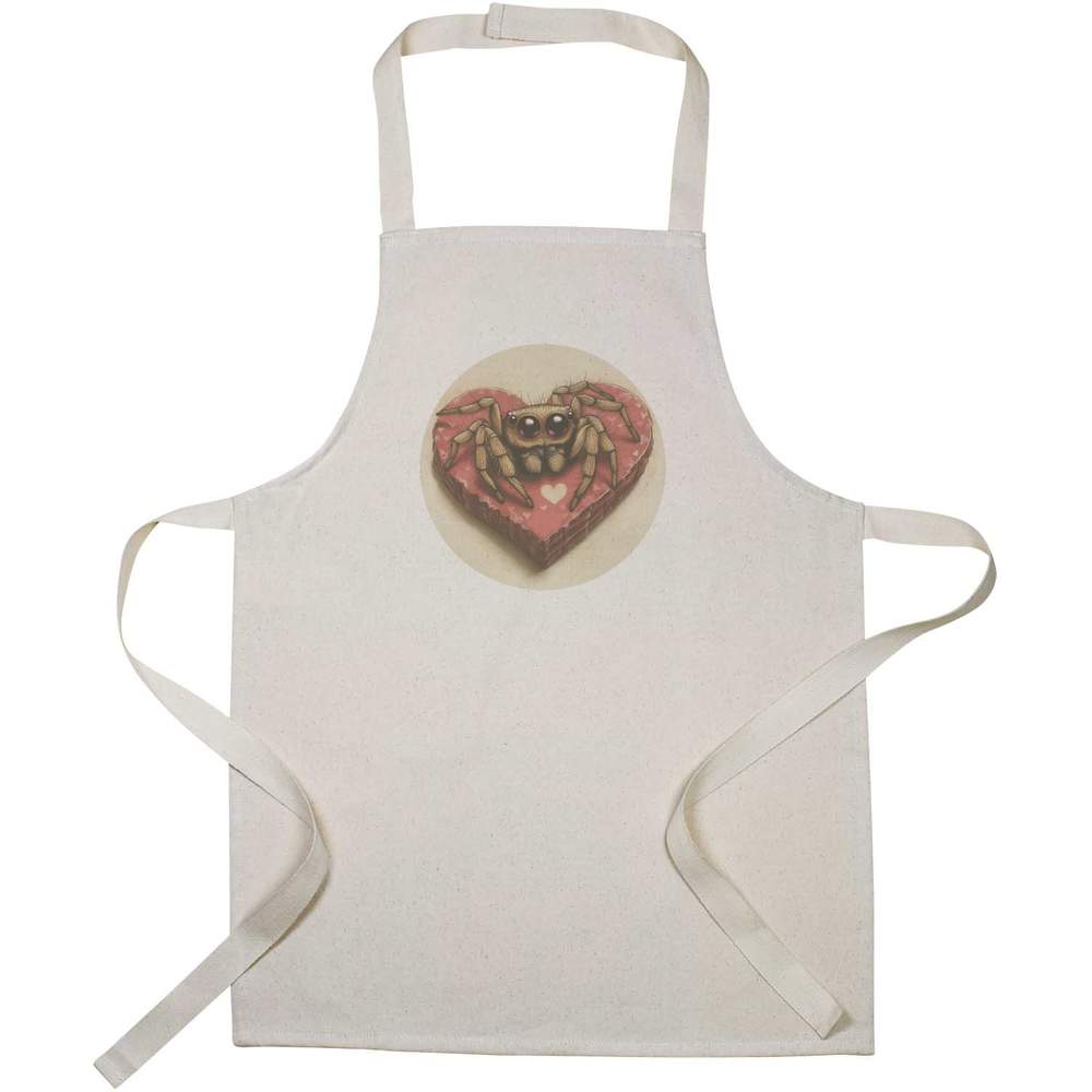 'Cute Spider on Valentine's Heart Shaped Box' Kid’s Cooking Apron (AP00078535)
