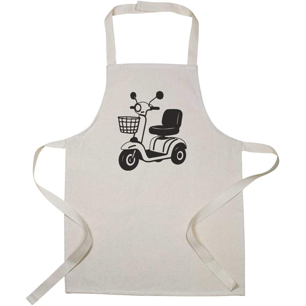 'Mobility Scooter' Kids Canvas Cooking Apron - Children's Kitchen Bib for Baking, Crafts and Messy Play (AP00082966)