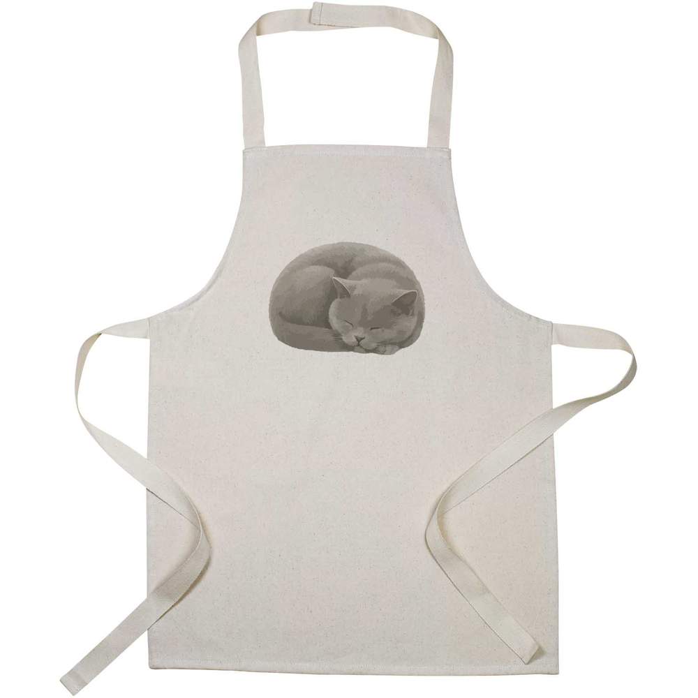 'Curled Up Sleeping British Shorthair Cat' Kid’s Cooking Apron (AP00085616)