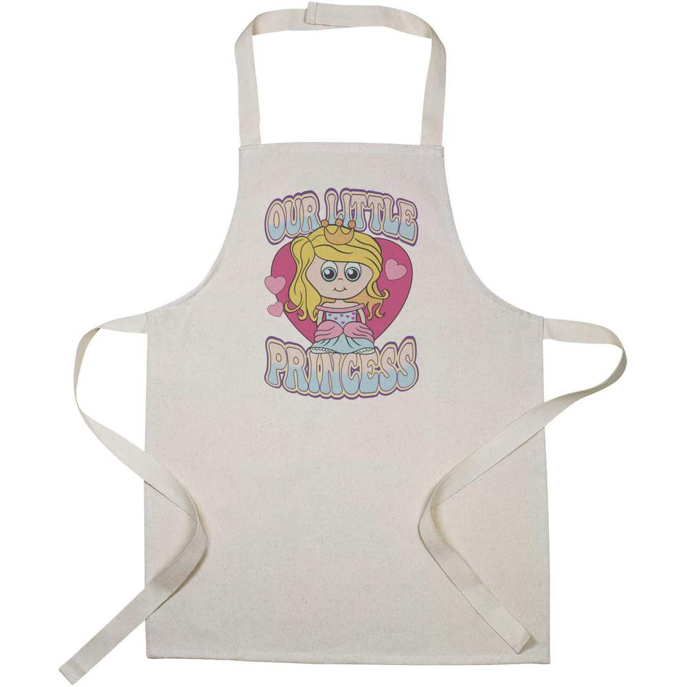 'Our Little Princess' Kids Canvas Cooking Apron - Children's Kitchen Bib for Baking, Crafts and Messy Play (AP00086595)