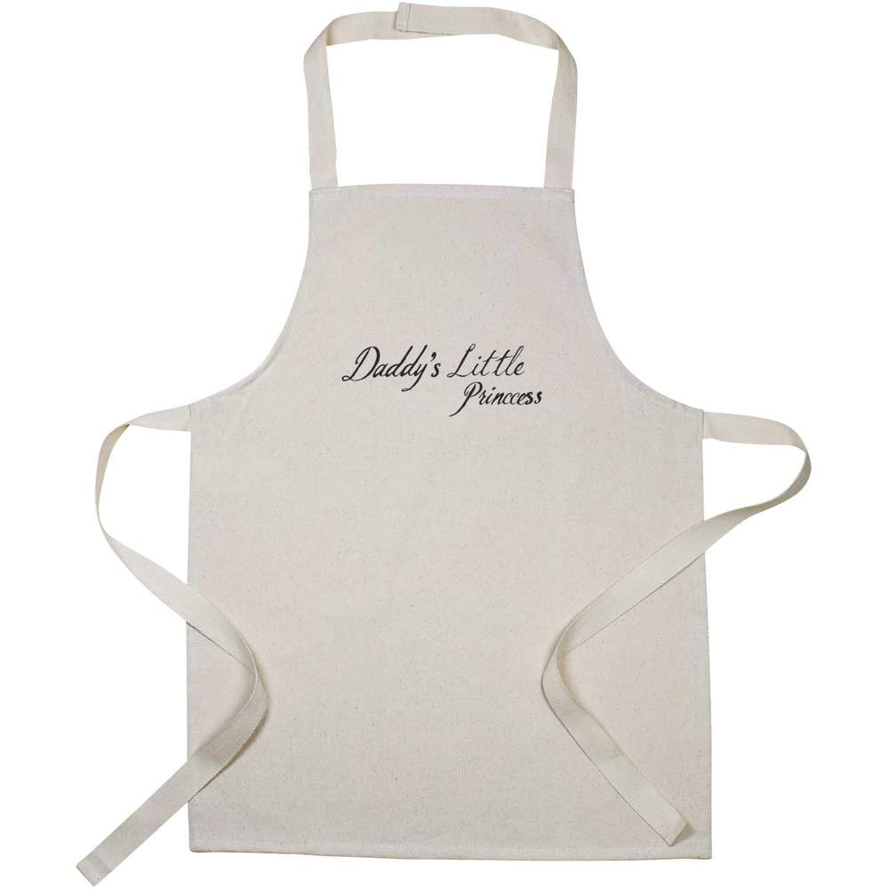 'Daddy's Little Princess' Kids Canvas Cooking Apron - Children's Kitchen Bib for Baking, Crafts and Messy Play (AP00089481)
