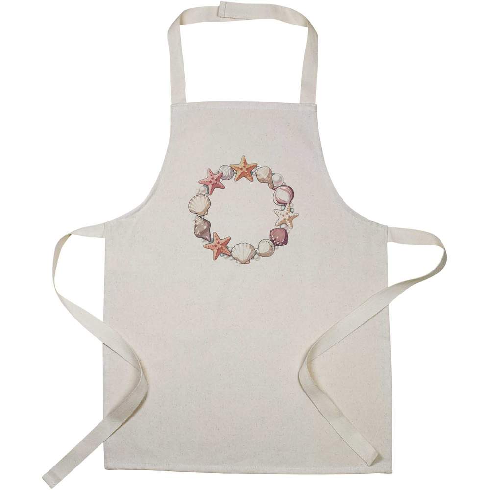 'Starfish, Pearls and Seashell Wreath' Kid’s Cooking Apron (AP00093177)