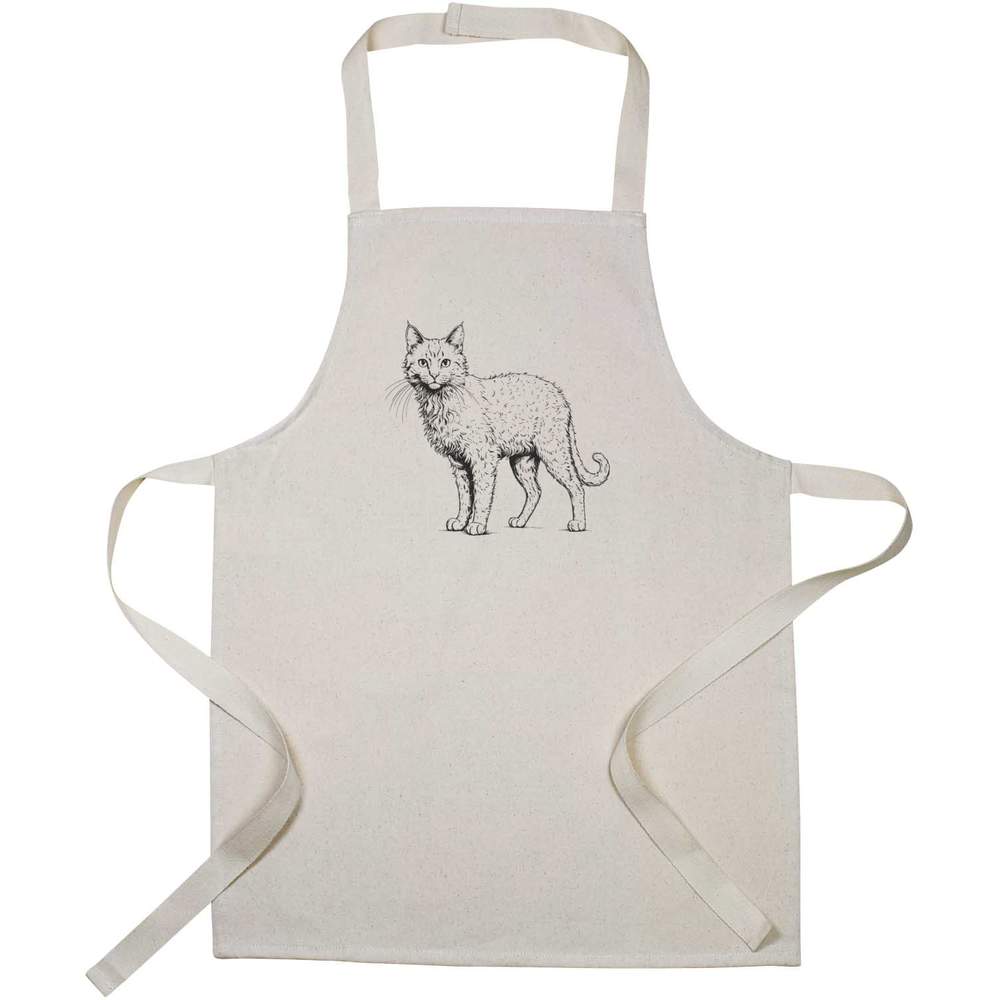 'Laperm Cat' Kids Canvas Cooking Apron - Children's Kitchen Bib for Baking, Crafts and Messy Play (AP00093277)
